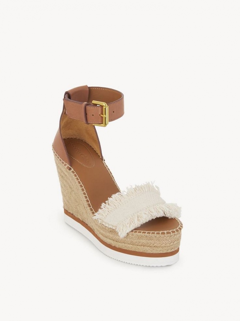 Chloe Glyn Fringed Espadrille Wedge Vita | CHE-SR14804