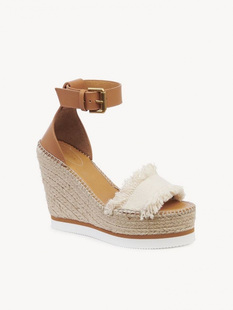 Chloe Glyn Fringed Espadrille Wedge Vita | CHE-SR14842