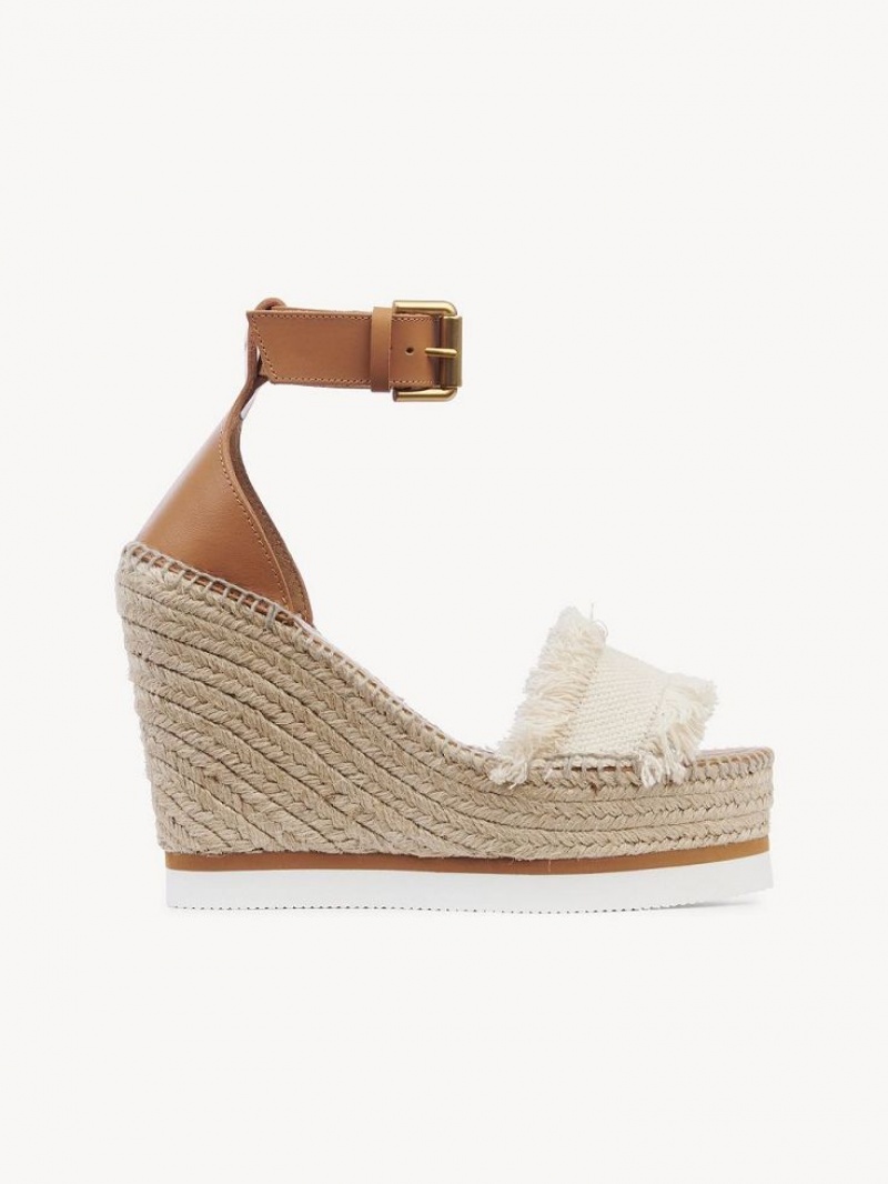 Chloe Glyn Fringed Espadrille Wedge Vita | CHE-SR14842