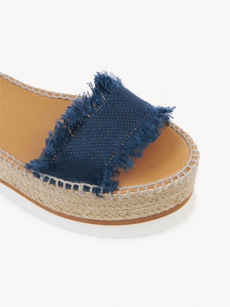 Chloe Glyn Platform Sandaler Mörkblå | CHE-SR14825