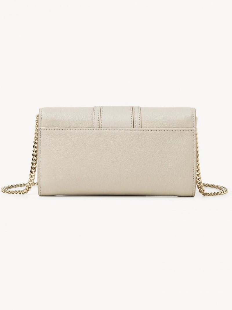 Chloe Hana Chain Stor Plånbok Beige | CHE-SR14913