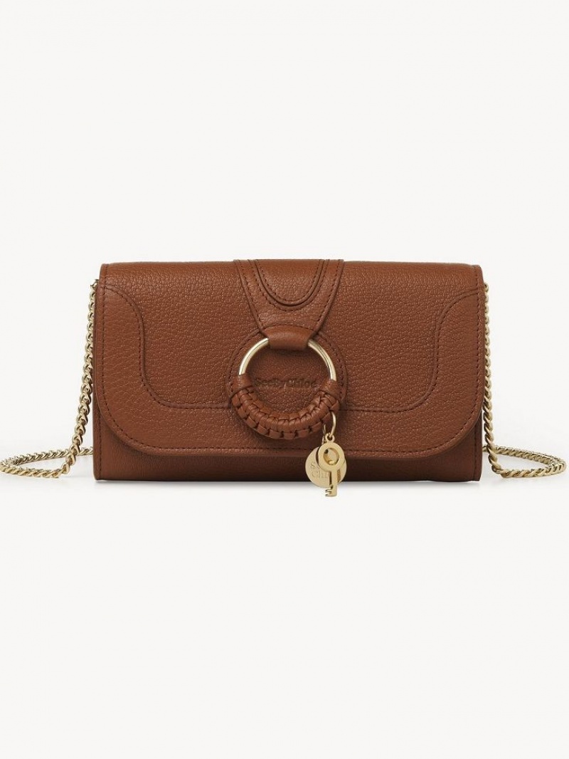 Chloe Hana Chain Stor Plånbok Bruna | CHE-SR14914