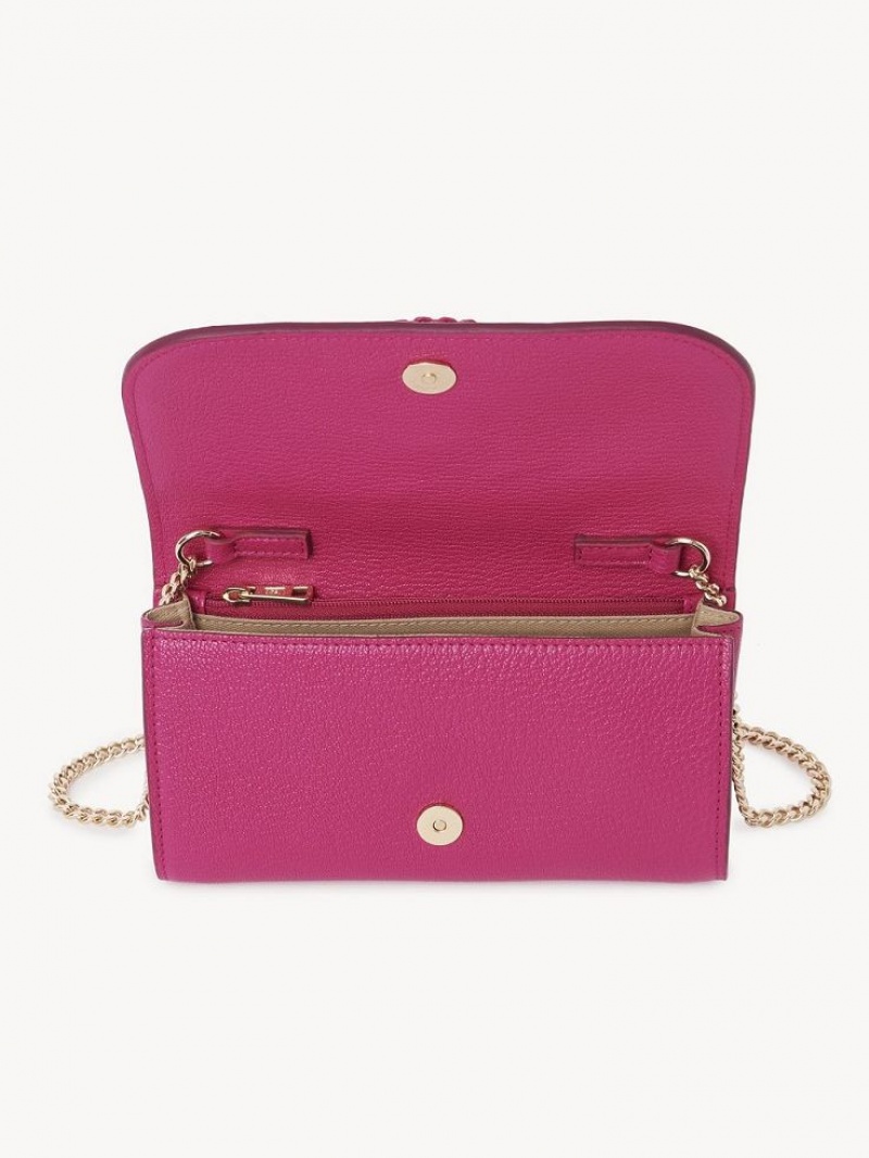 Chloe Hana Chain Stor Plånbok Rosa | CHE-SR14912