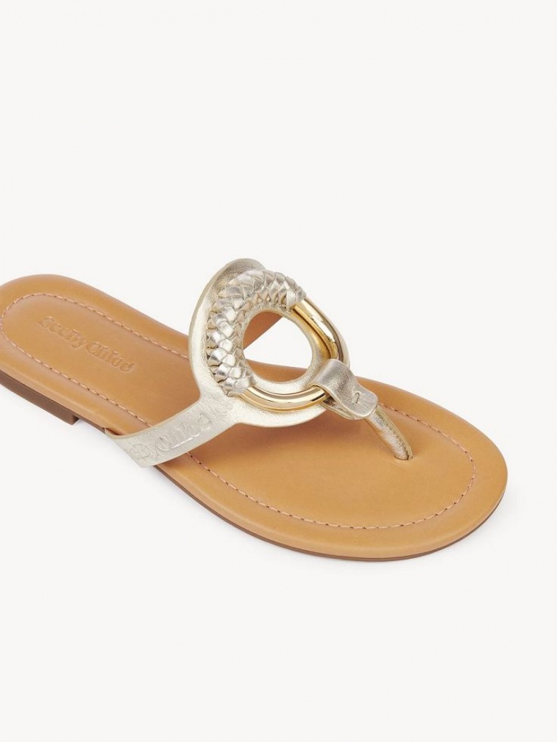 Chloe Hana Flip-flop Platta Skor Silver | CHE-SR14829