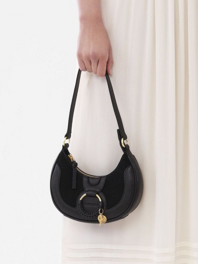 Chloe Hana Half Moon Mini Bags Svarta | CHE-SR14763