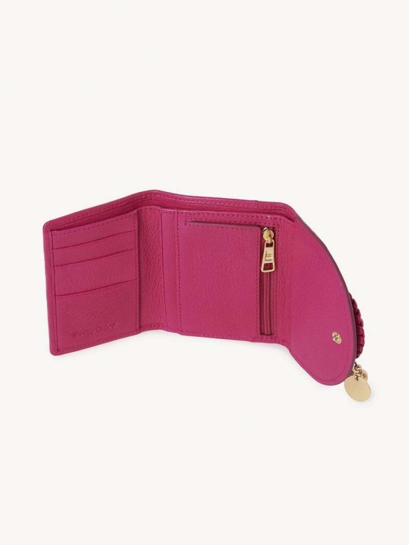 Chloe Hana Tri Fold Liten Plånbok Rosa | CHE-SR14895