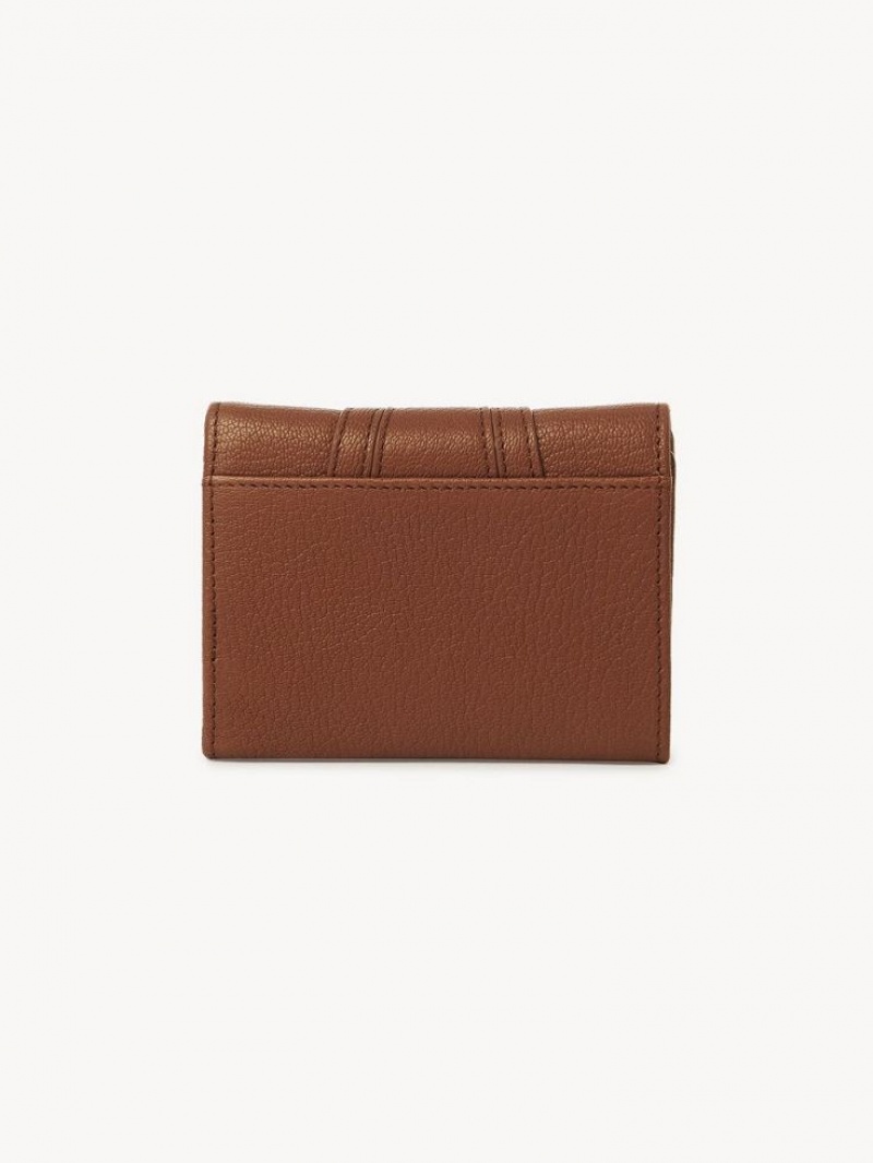 Chloe Hana Tri-fold Liten Plånbok Bruna | CHE-SR14910