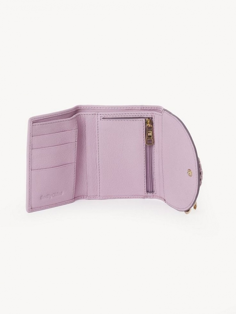 Chloe Hana Tri-fold Liten Plånbok Lavendel Vita | CHE-SR14908