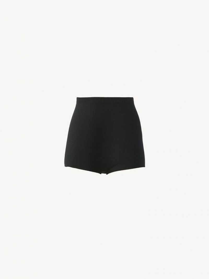 Chloe High-waisted Mini Shorts Svarta | CHE-SR14007