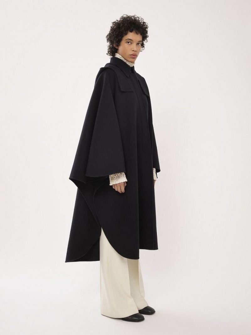 Chloe Hooded Cape Rockar Svarta | CHE-SR13820