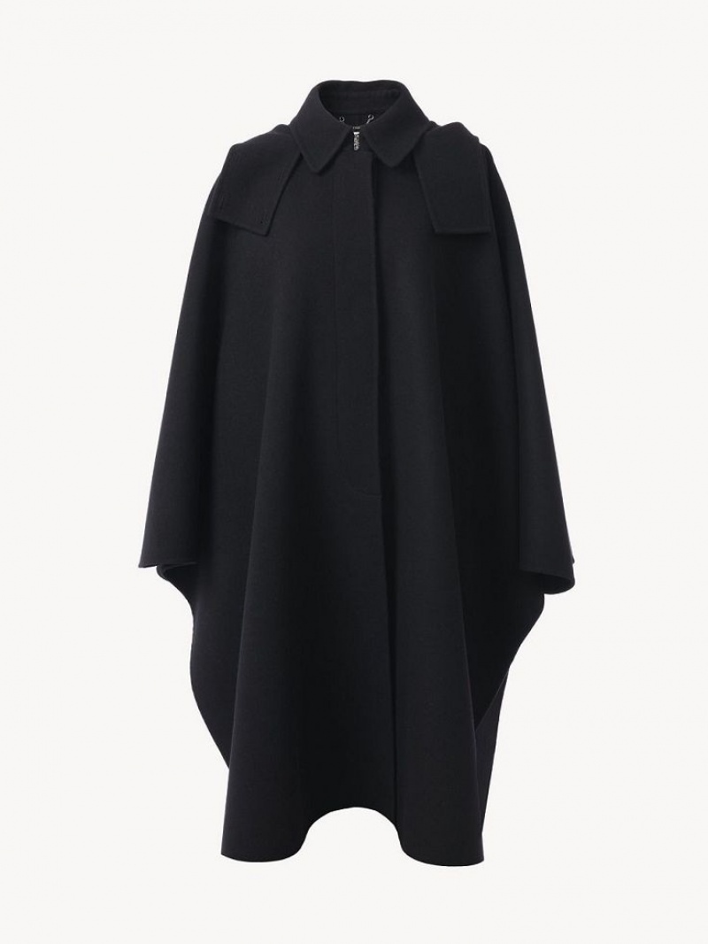 Chloe Hooded Cape Rockar Svarta | CHE-SR13820