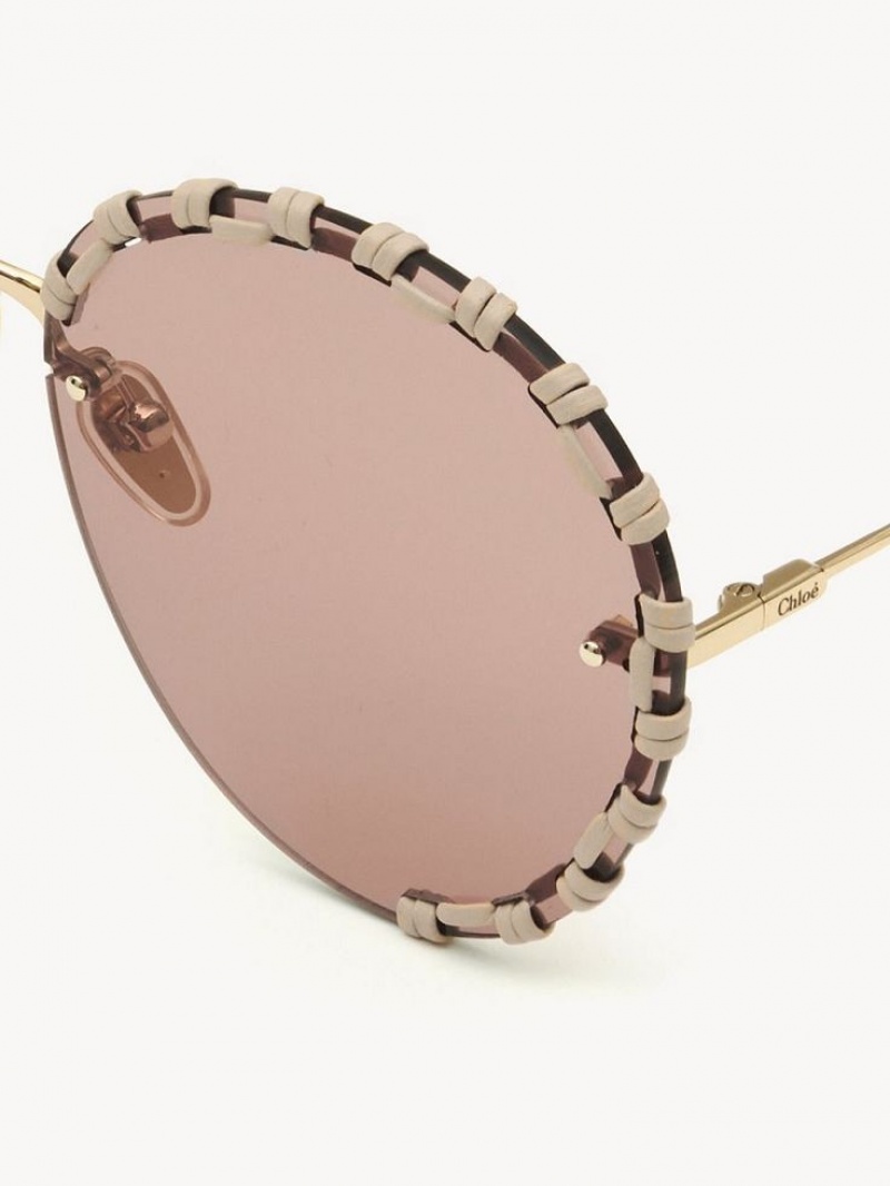 Chloe Idora Solglasögon Guld Beige | CHE-SR14508