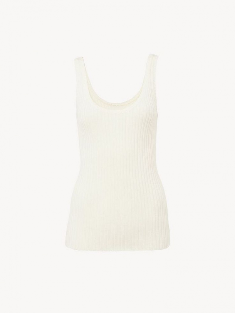 Chloe Klassiska Tank Blast Vita | CHE-SR13877