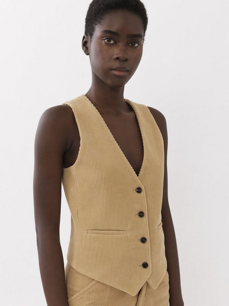 Chloe Klassiska Vest Jackor Beige | CHE-SR13806