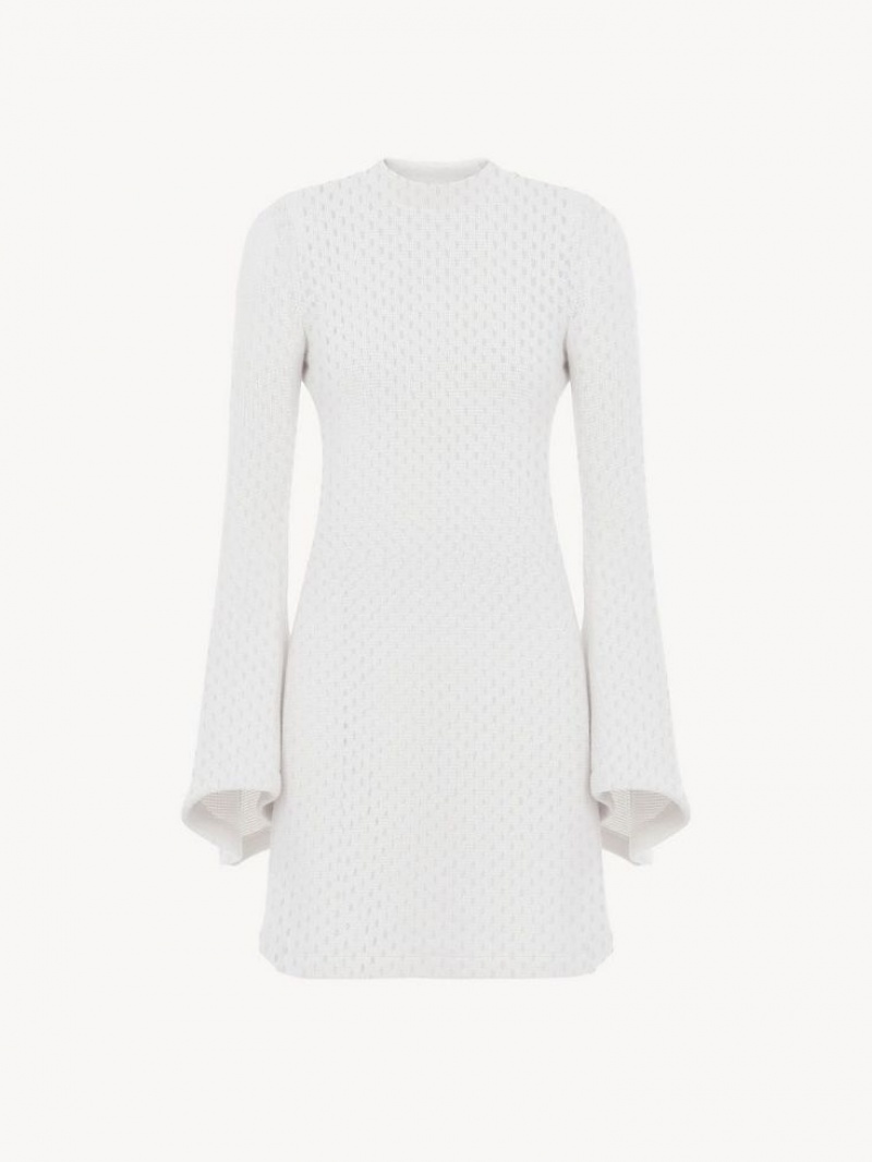 Chloe Korta Tunic Klänning Vita | CHE-SR13837