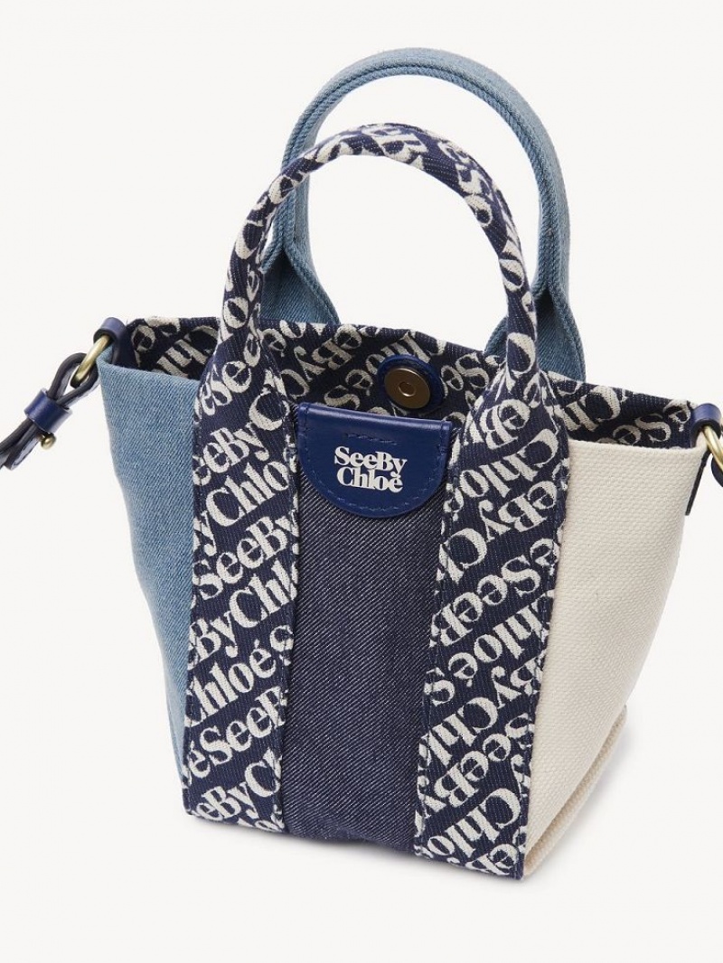 Chloe Laetizia Tote Mini Bags Kungsblått Marinblå | CHE-SR14766