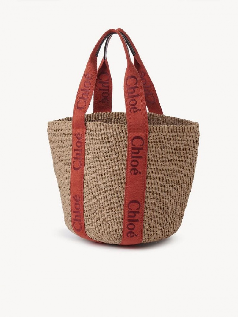 Chloe Large Woody Basket Toteväska Orange Orange | CHE-SR13298