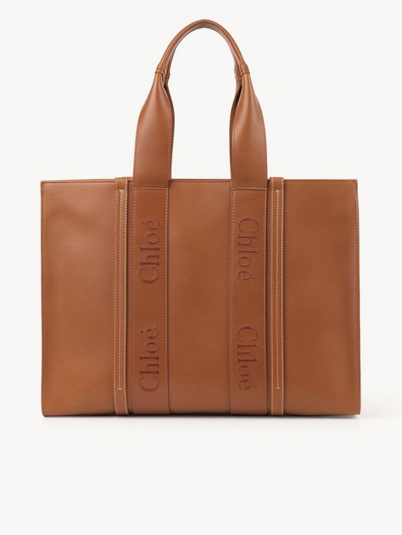 Chloe Large Woody Toteväska Bruna | CHE-SR13348