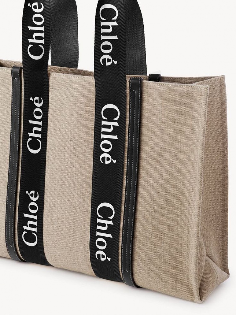 Chloe Large Woody Toteväska Svarta Blå | CHE-SR13304