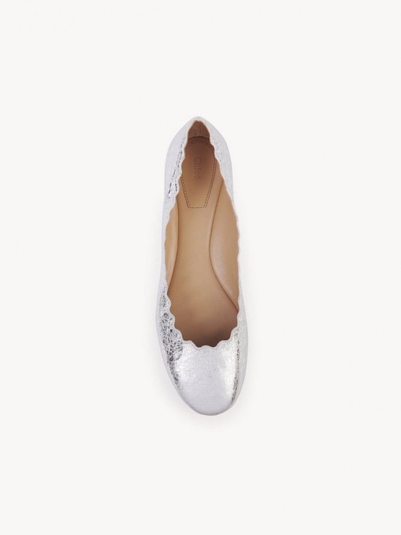 Chloe Lauren Ballet Flat Silver | CHE-SR14271