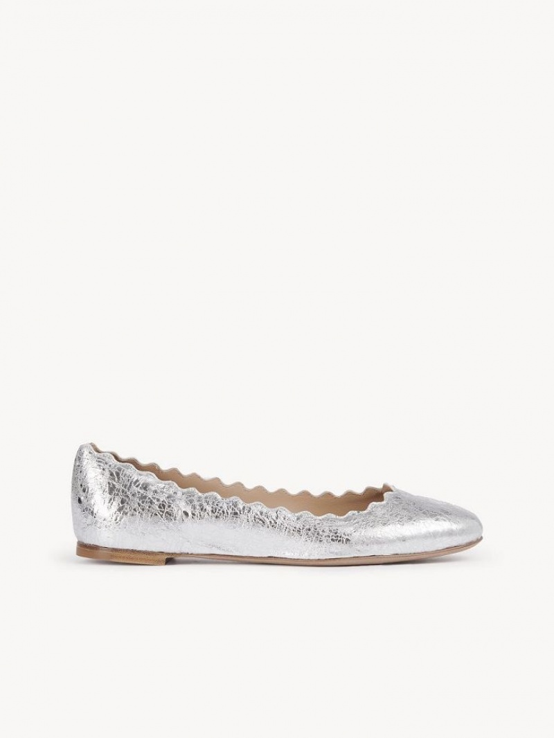 Chloe Lauren Ballet Flat Silver | CHE-SR14271