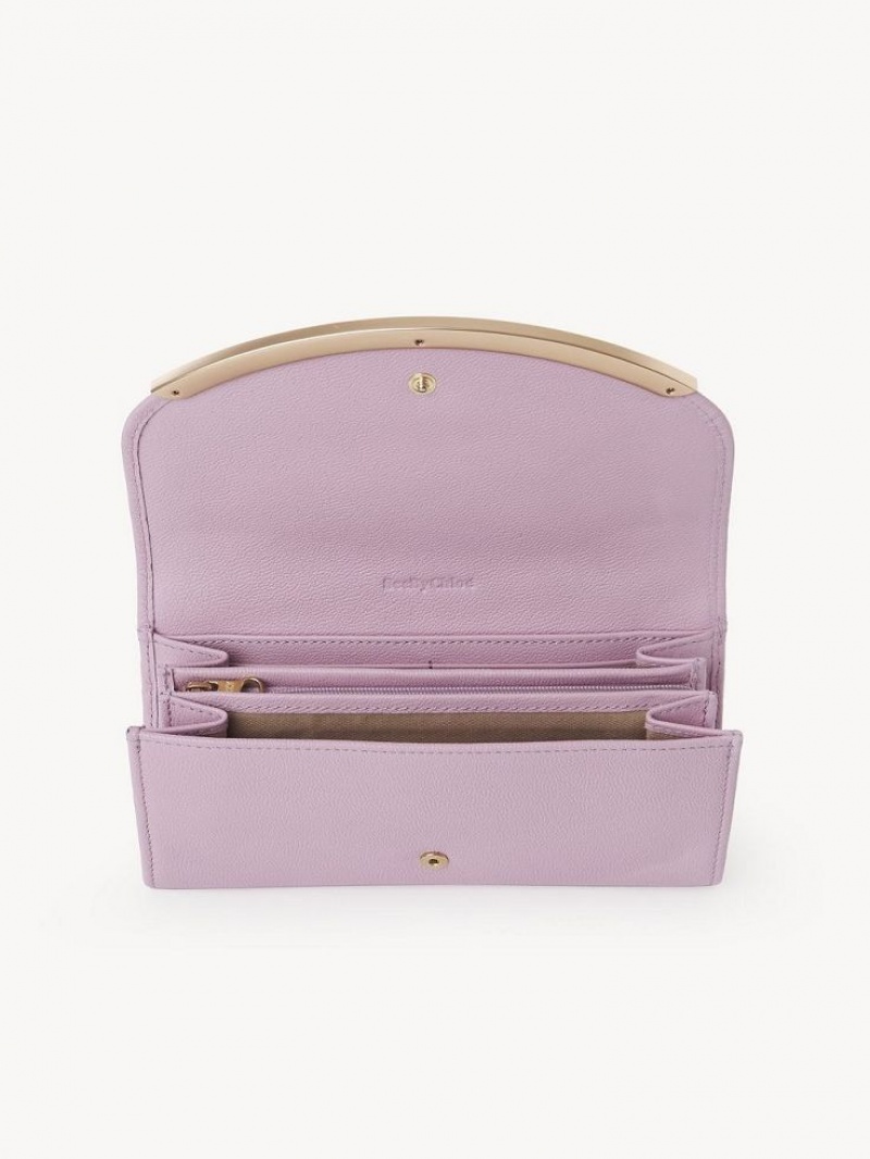 Chloe Lizzie Stor Plånbok Lavendel Vita | CHE-SR14920