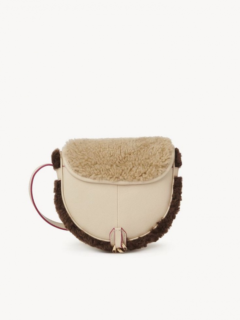 Chloe Mara Small Saddle Axelväska Beige | CHE-SR14604