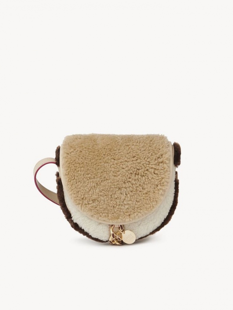 Chloe Mara Small Saddle Axelväska Beige | CHE-SR14604