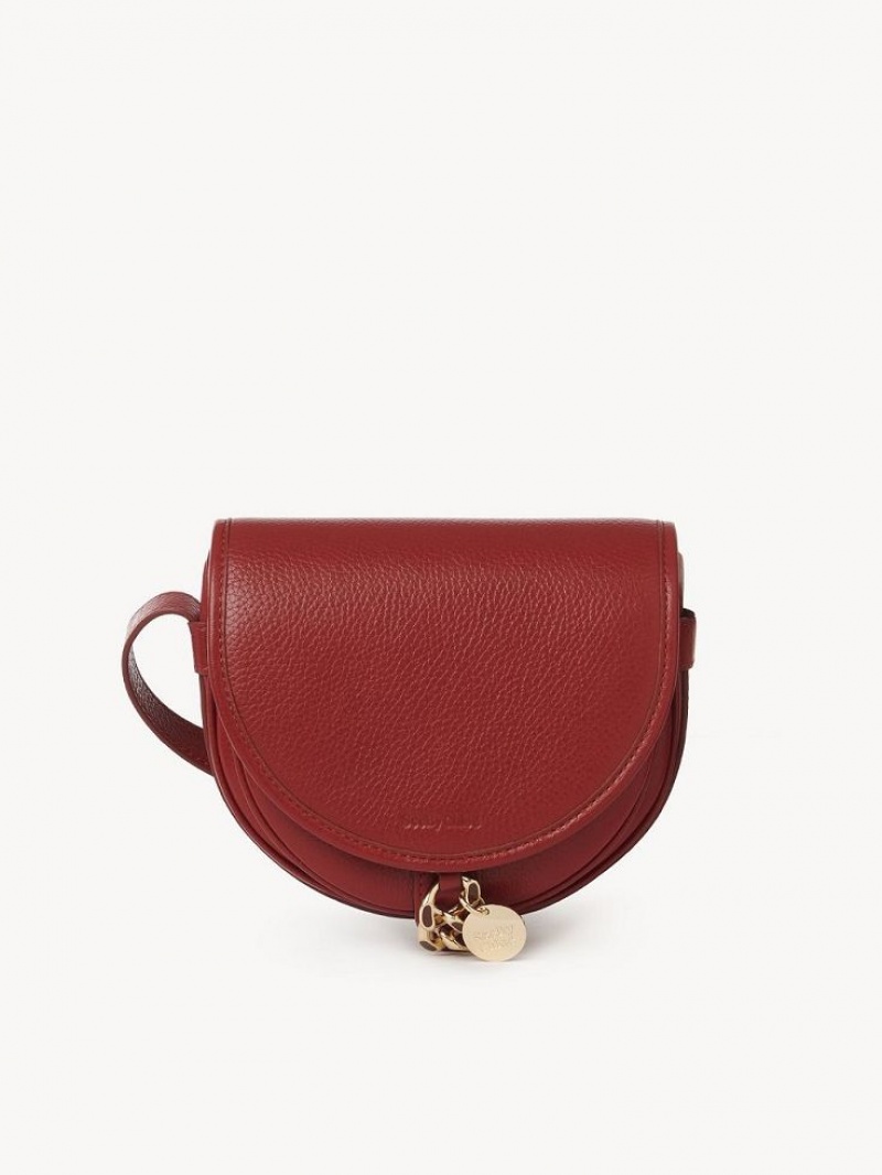 Chloe Mara Small Saddle Axelväska Röda | CHE-SR14602