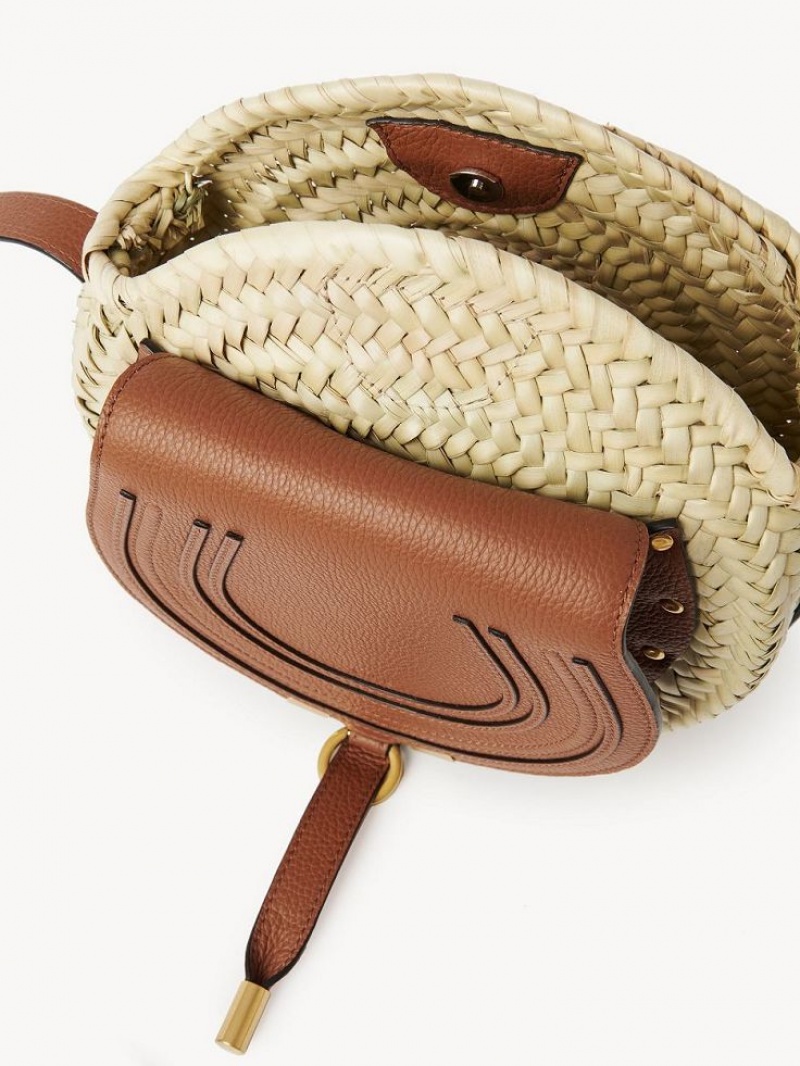 Chloe Marcie Basket Crossbody Väska Bruna | CHE-SR13478