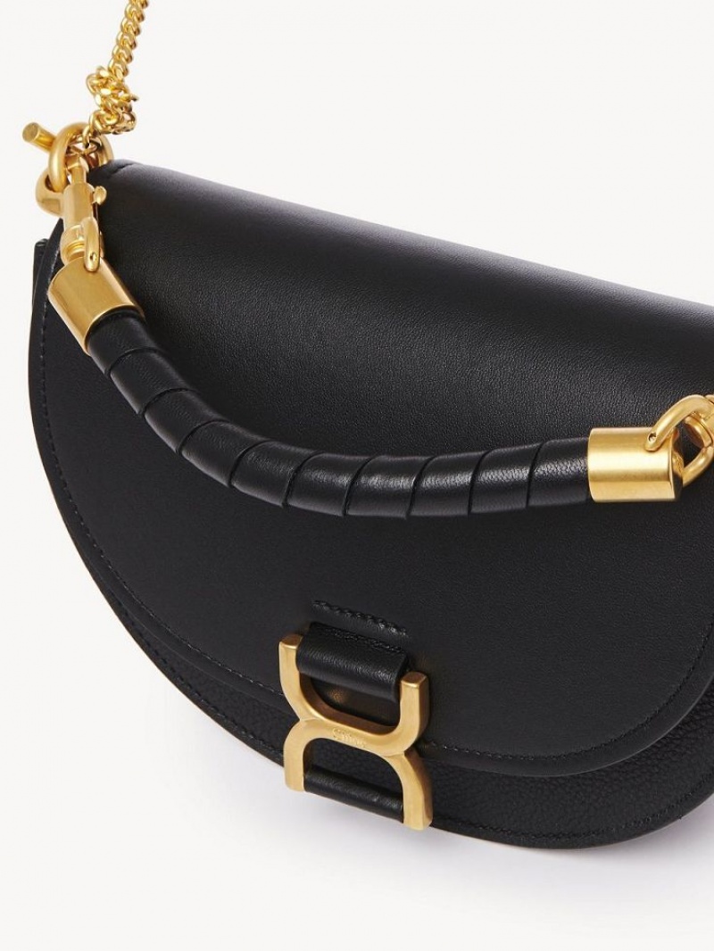 Chloe Marcie Chain Flap Crossbody Väska Svarta | CHE-SR13591