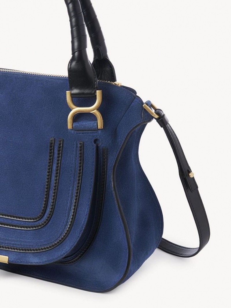 Chloe Marcie Double Carry Crossbody Väska Mörkblå | CHE-SR13504