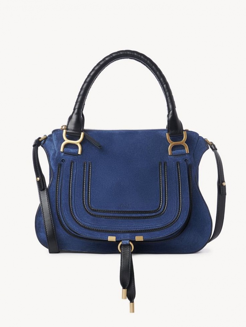 Chloe Marcie Double Carry Crossbody Väska Mörkblå | CHE-SR13504