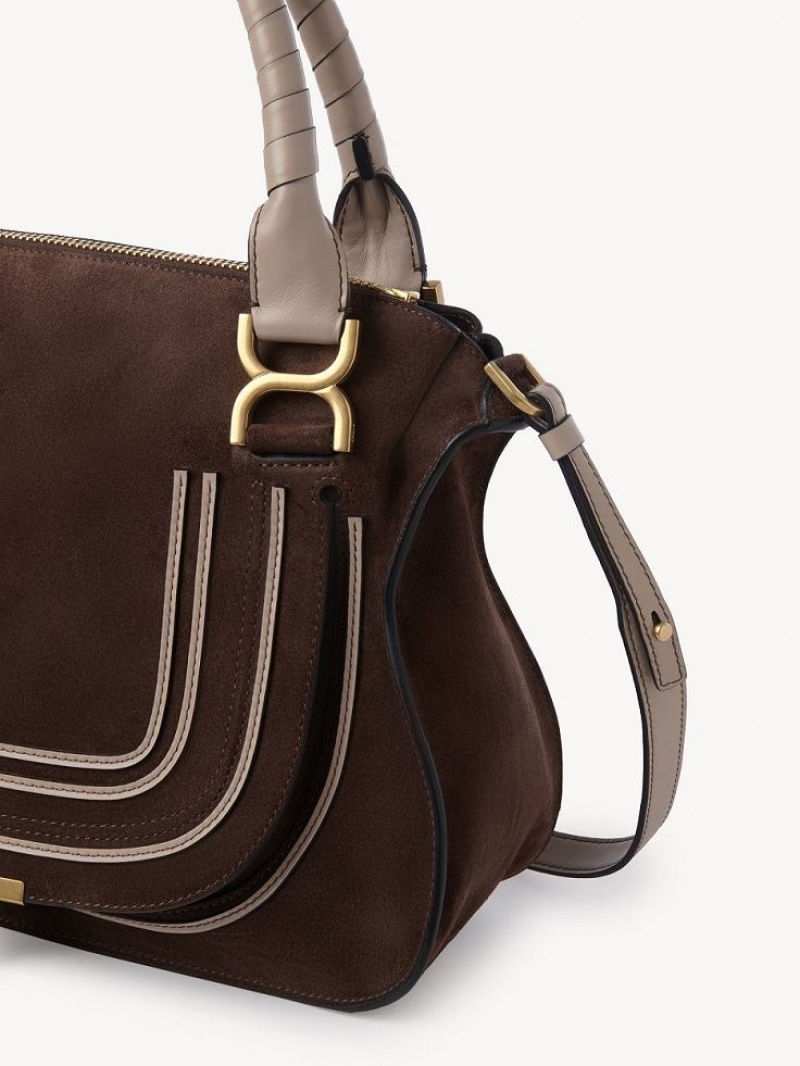 Chloe Marcie Double Carry Crossbody Väska Bruna | CHE-SR13505