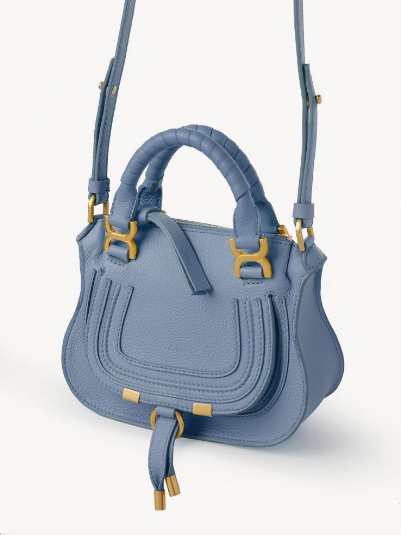 Chloe Marcie Double Carry Mini Bags Mörkblå | CHE-SR13724