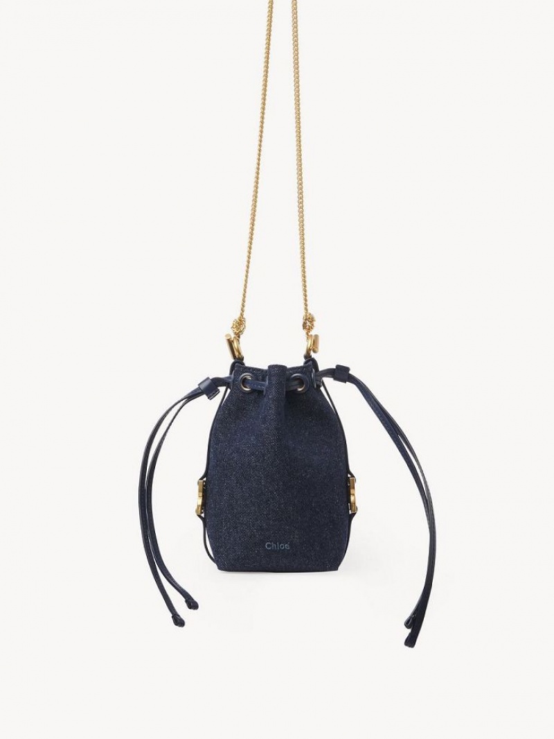 Chloe Marcie Micro Bucket Crossbody Väska Blå | CHE-SR13612