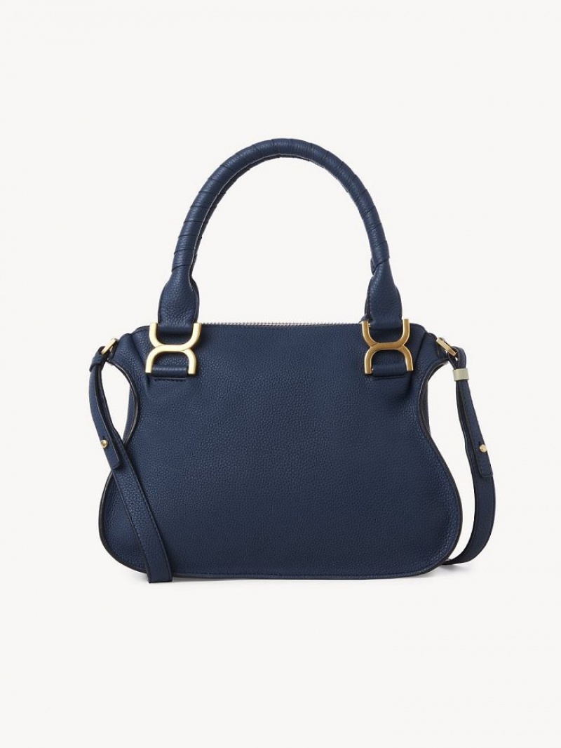 Chloe Marcie Small Double Carry Crossbody Väska Marinblå | CHE-SR13484