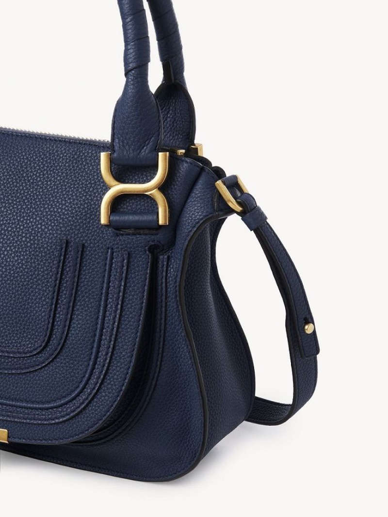 Chloe Marcie Small Double Carry Crossbody Väska Marinblå | CHE-SR13484