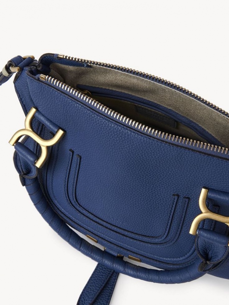 Chloe Marcie Small Double Carry Crossbody Väska Mörkblå | CHE-SR13546