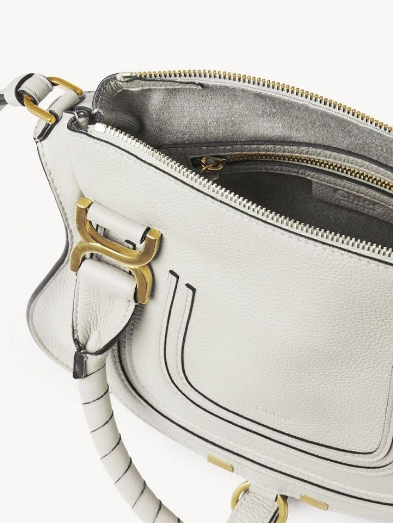 Chloe Marcie Small Double Carry Crossbody Väska Vita | CHE-SR13550