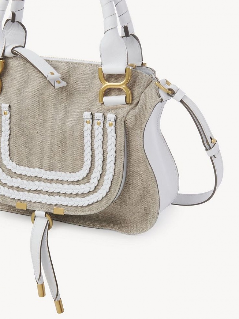 Chloe Marcie Small Double Carry Crossbody Väska Vita | CHE-SR13595