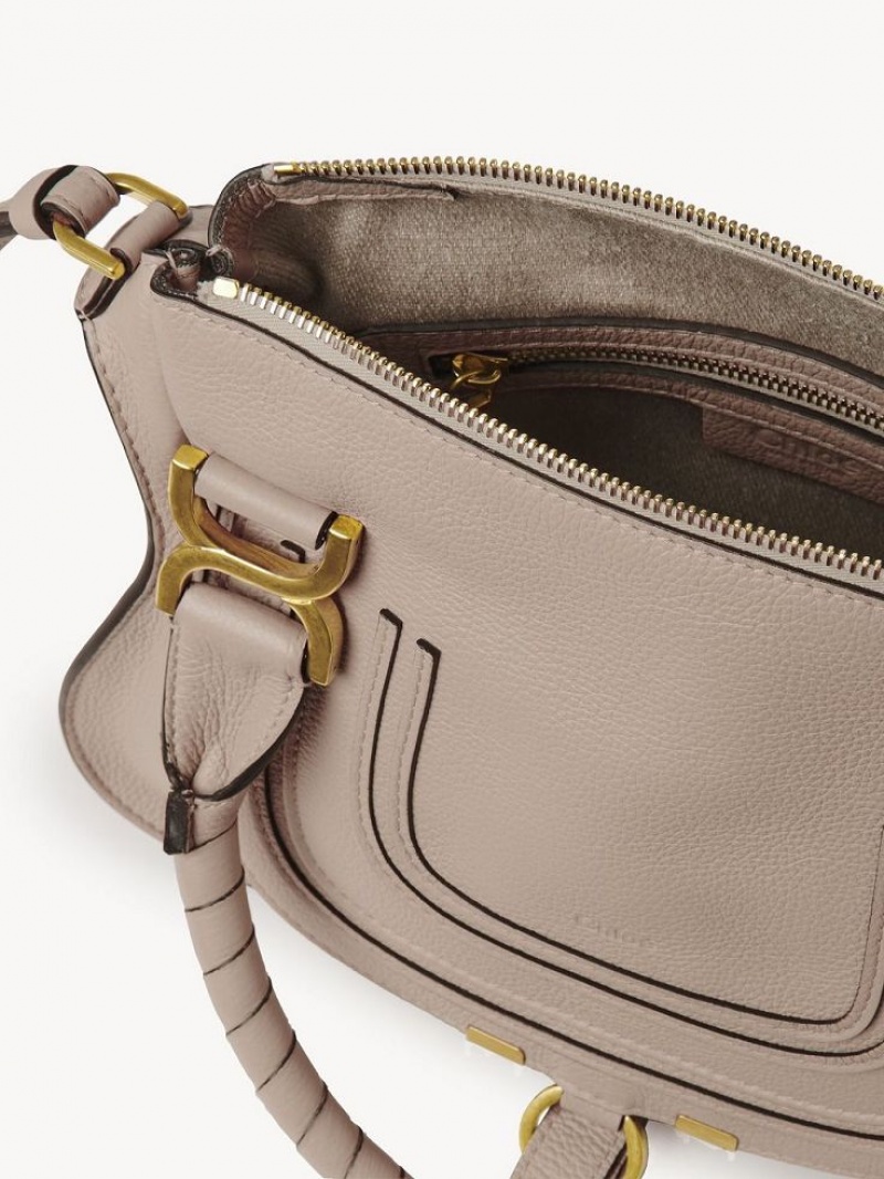 Chloe Marcie Small Double Carry Crossbody Väska Beige | CHE-SR13621