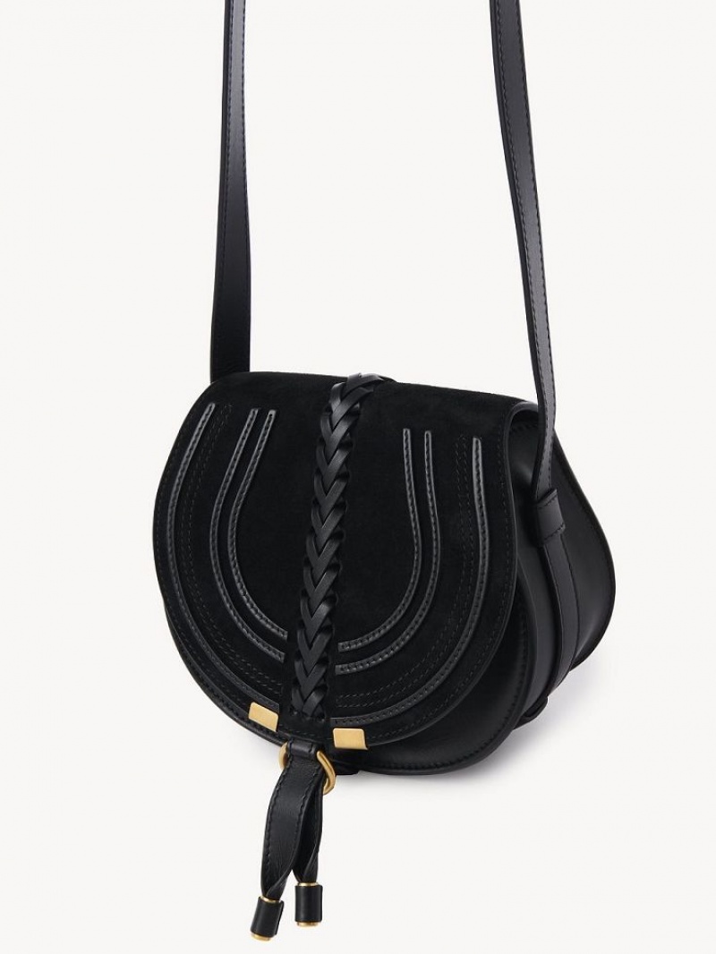 Chloe Marcie Small Saddle Axelväska Svarta | CHE-SR13413