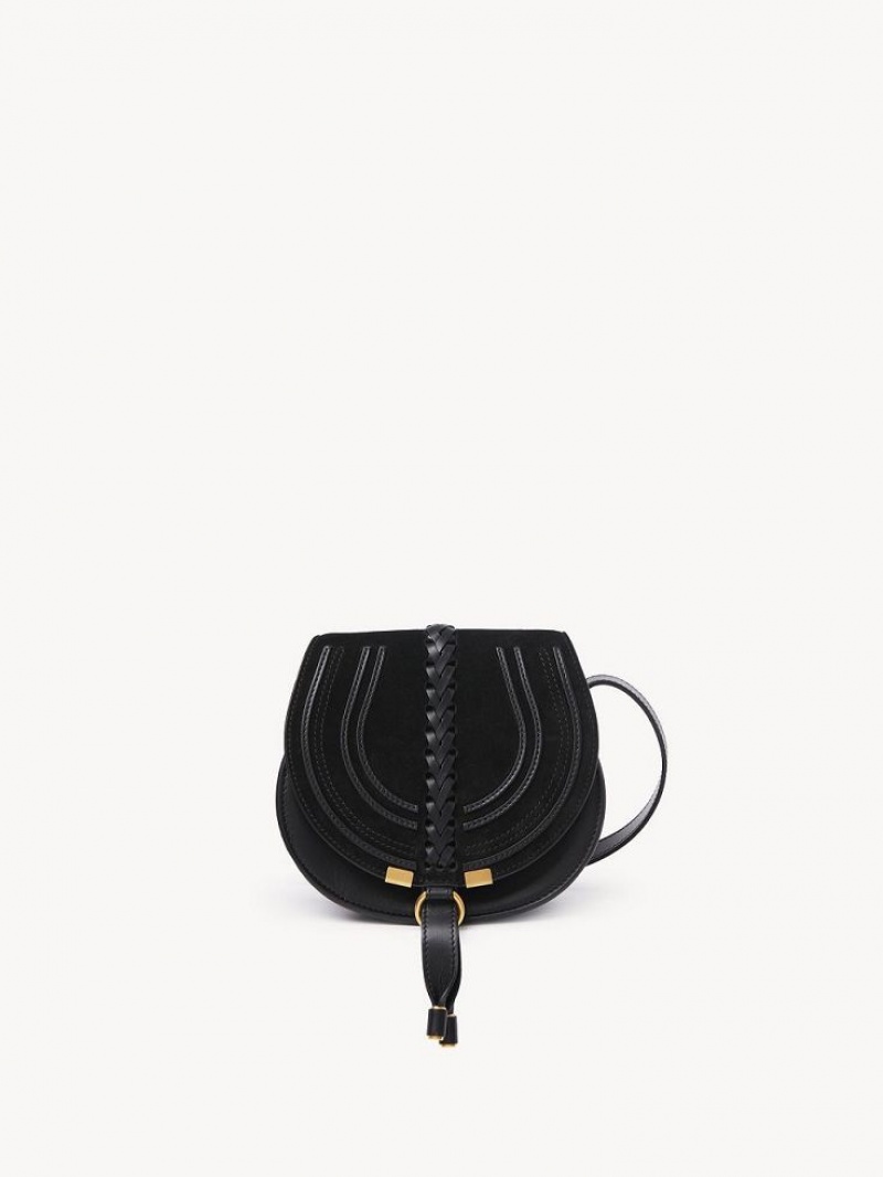 Chloe Marcie Small Saddle Axelväska Svarta | CHE-SR13413