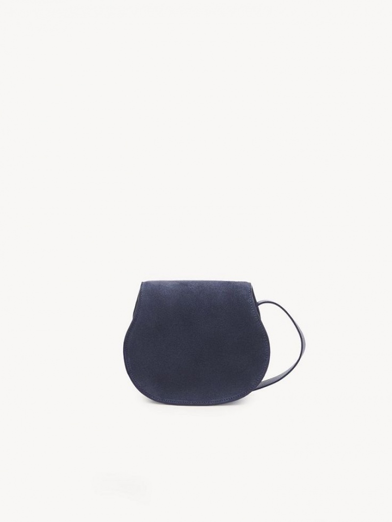 Chloe Marcie Small Saddle Mini Bags Mörkgrå Marinblå | CHE-SR13685