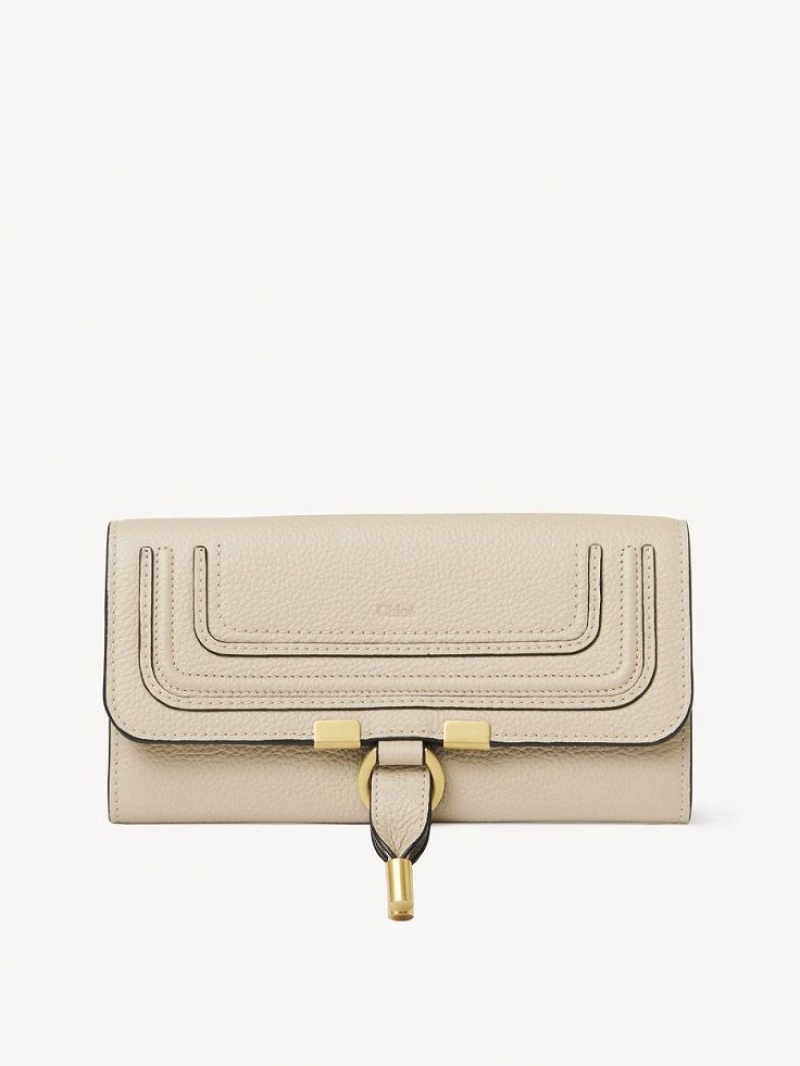 Chloe Marcie Stor Plånbok Beige | CHE-SR14305