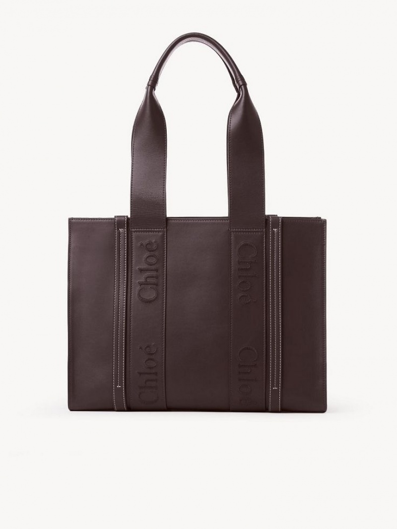 Chloe Medium Woody Axelväska Mörk | CHE-SR13431