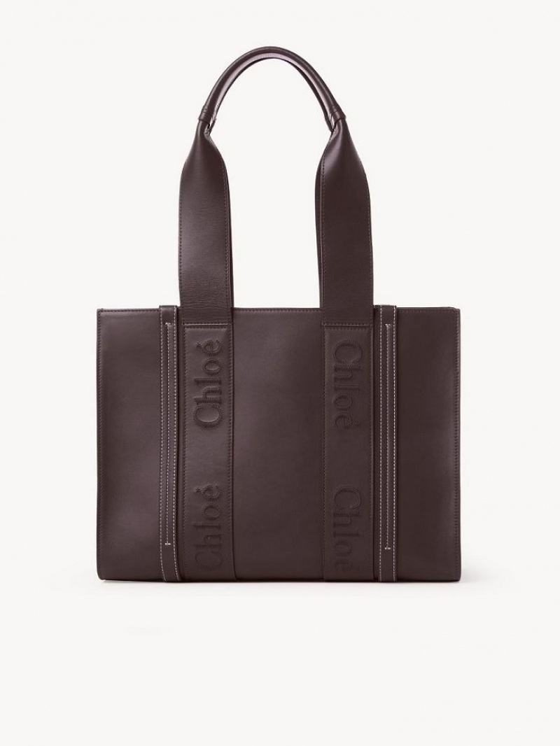 Chloe Medium Woody Axelväska Mörk | CHE-SR13431