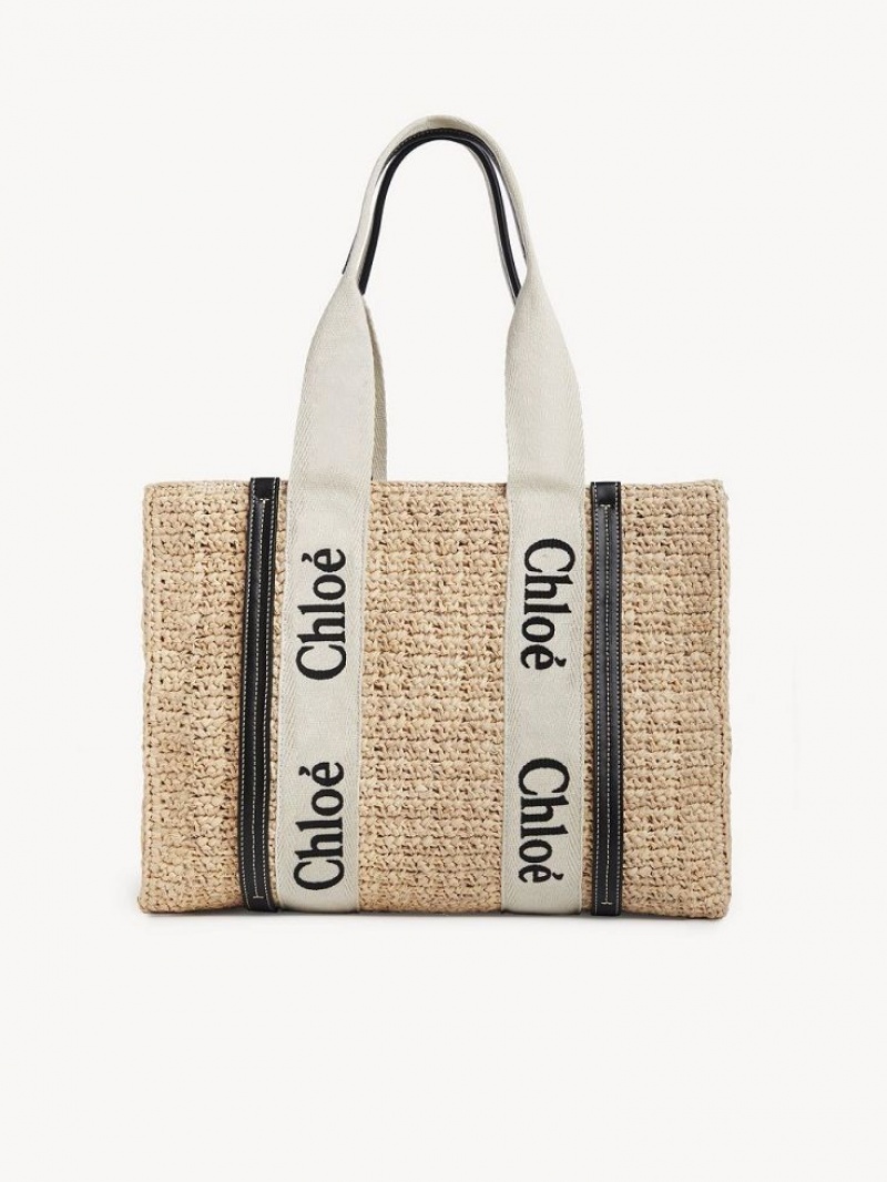 Chloe Medium Woody Tote Baskets Bruna | CHE-SR13656