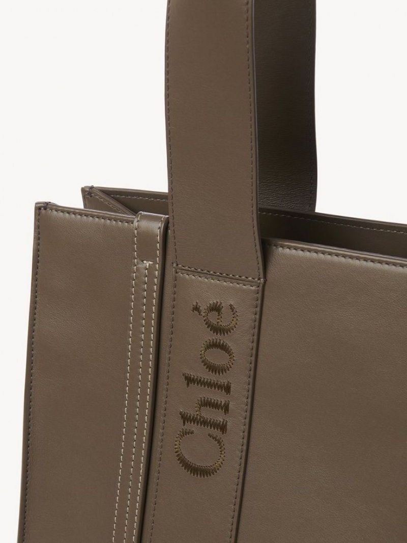 Chloe Medium Woody Toteväska Gröna | CHE-SR13340